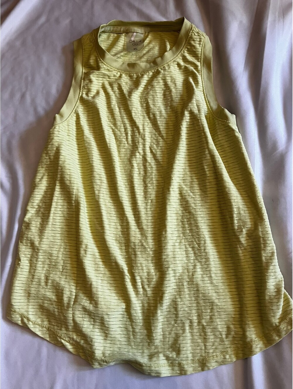 CALIA yellow sleeveless top womens